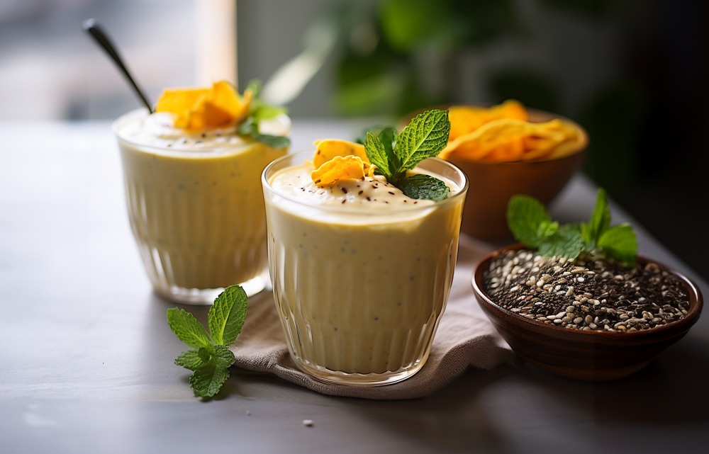 Dried Mango and Seed Smoothie with Mint