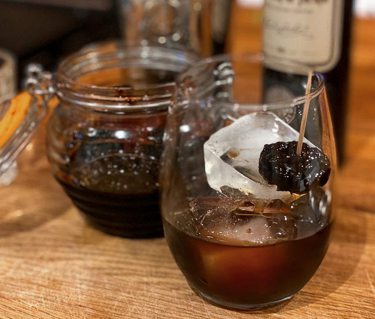 Prune-Sweetened Manhattan Cocktail