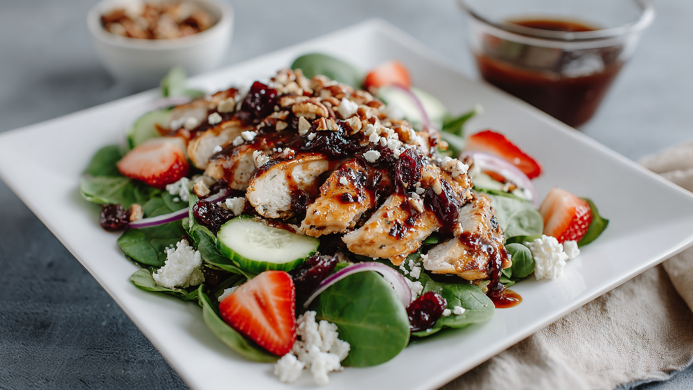 Cherry-Topped Turkey & Greens Salad