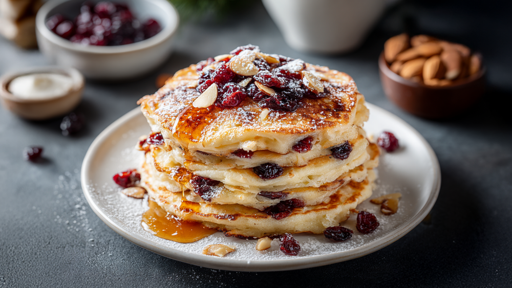 Dried Cherry Pancakes