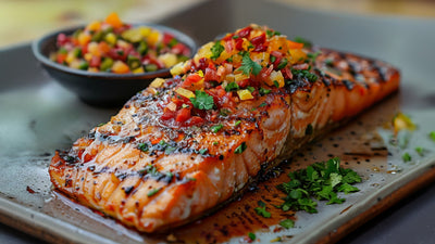 Grilled Salmon with Tropical Pineapple Salsa