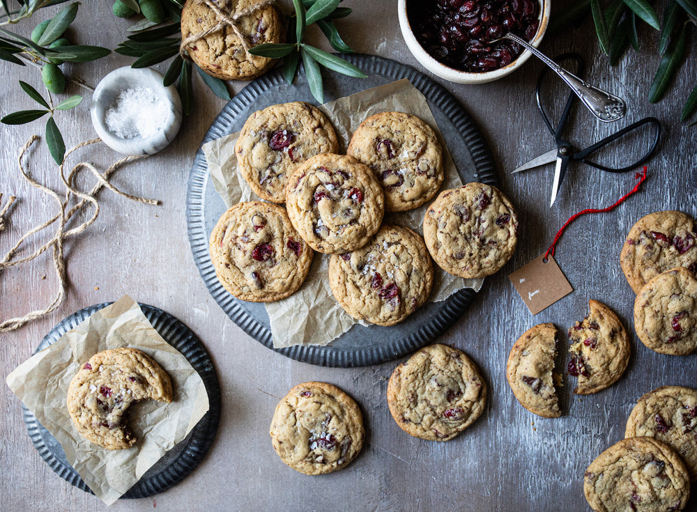 Bourbon-Soaked Cranberry Chocolate Chip Cookies