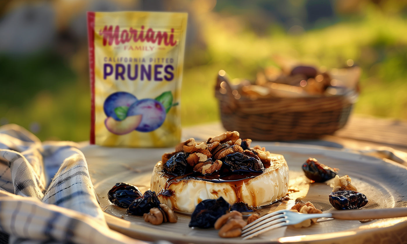 Baked Brie with Prunes and Walnuts