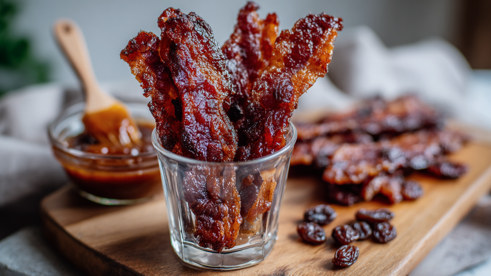Raisin Glaze and Brown Sugar Bacon