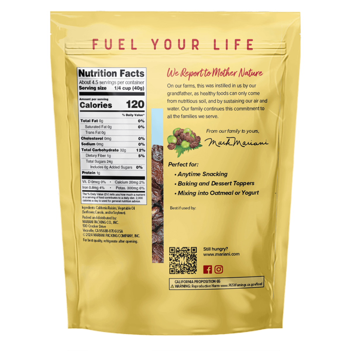 Raisins | Shop Mariani Dried Fruit