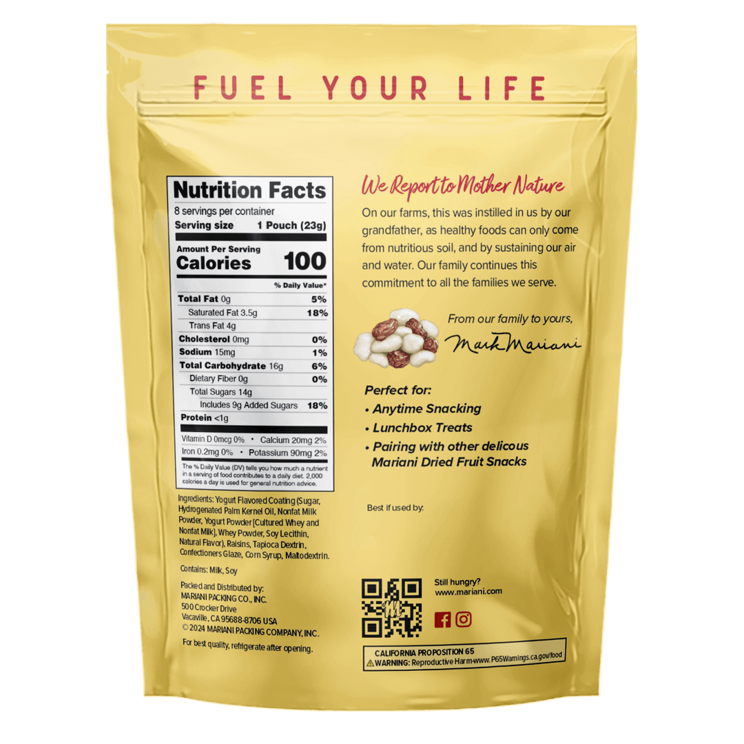 Mariani Snack Pack Yogurt Coated Raisins 3.5 oz. bag