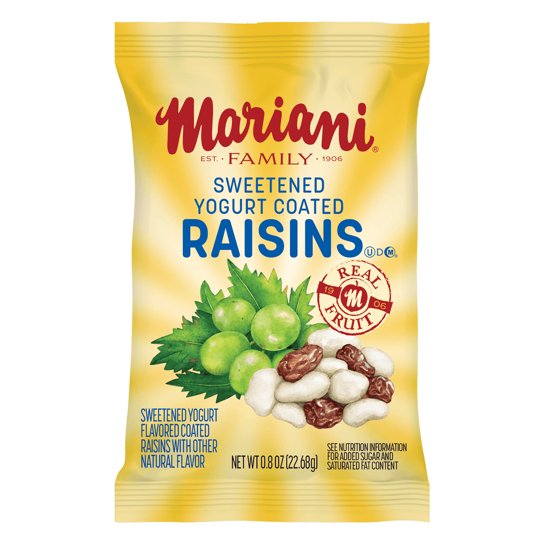 Mariani Snack Pack Yogurt Coated Raisins 3.5 oz. bag Mariani Snack Pack Yogurt Coated Raisins 3.5 oz. bag
