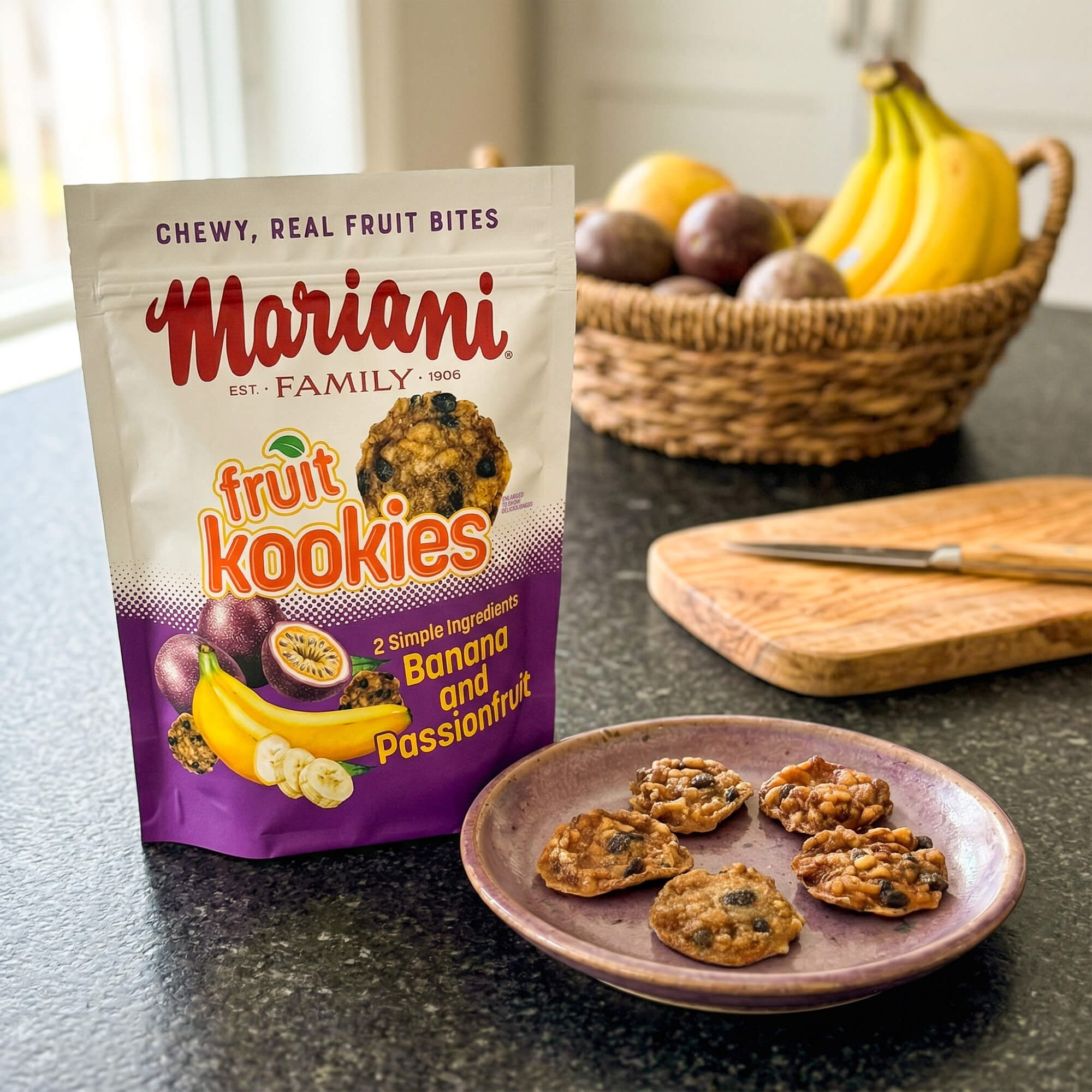 mutuki_li ツイングロッシー+Cookie+紫陽花+モアレッド Fruit Kookies Banana & Passionfruit | Chewy Real-Fruit Bites | Mariani